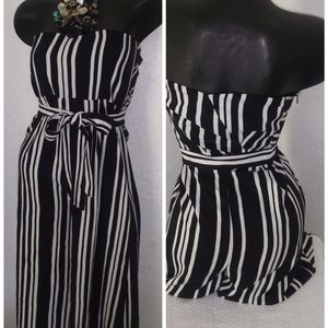 Size 8 H&M stripe jumper zipper on side with match